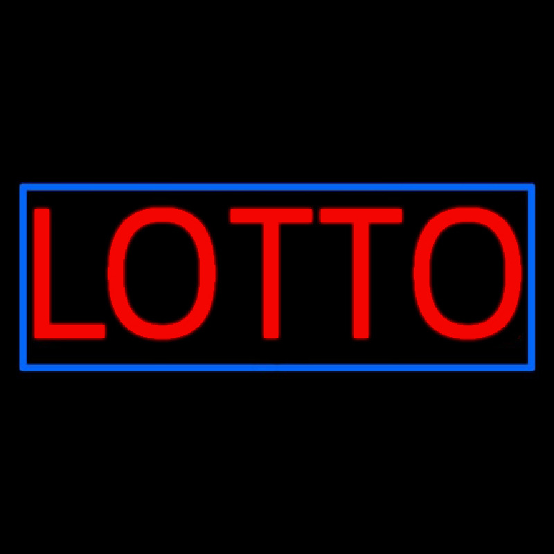 Red Lotto Blue Border Neonreclame