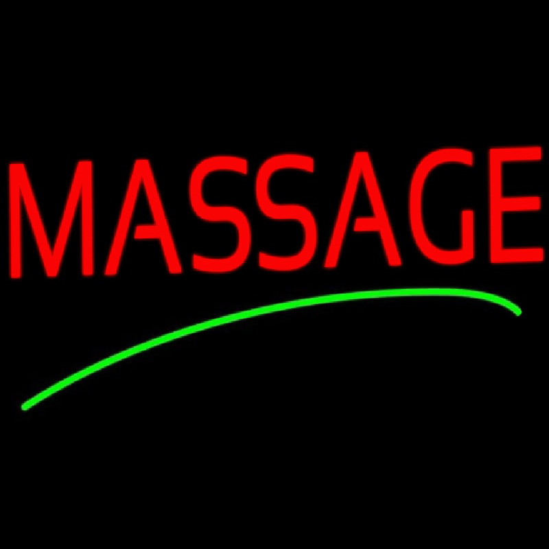 Red Massage Green Line Neonreclame