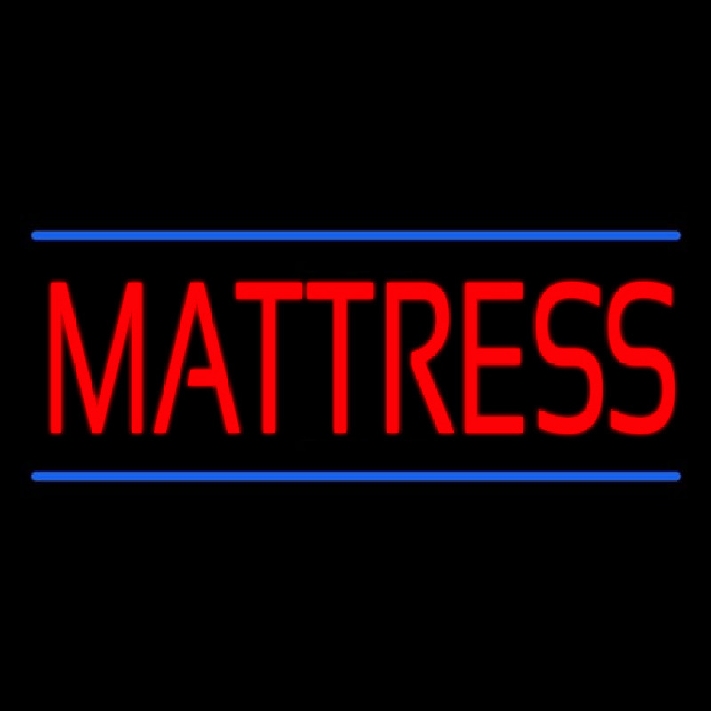 Red Mattress Blue Lines Neonreclame