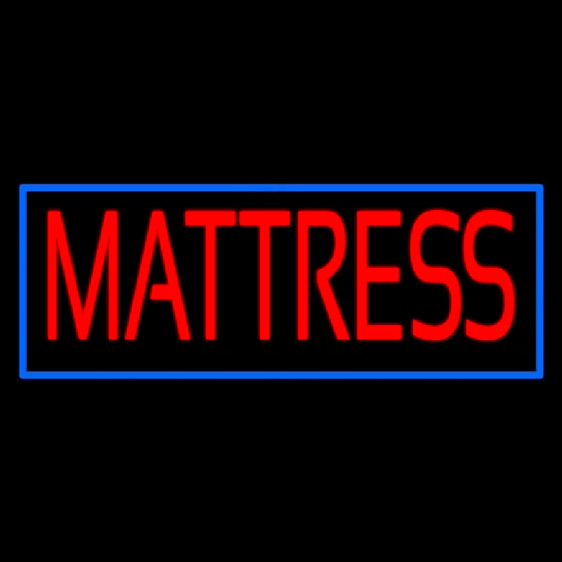 Red Mattress With Blue Border Neonreclame