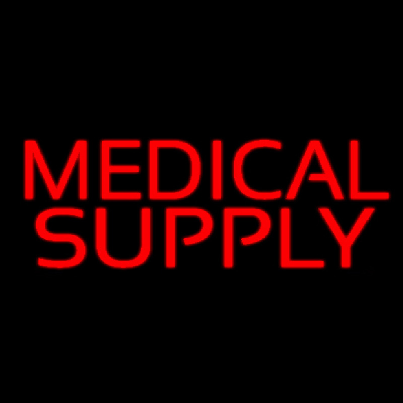 Red Medical Supply Neonreclame