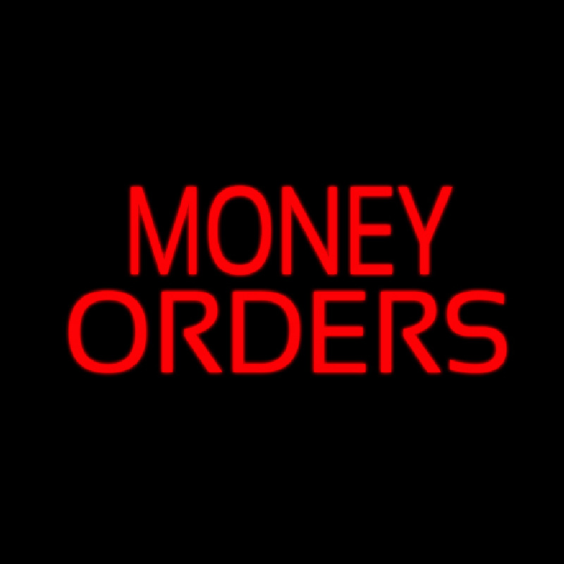 Red Money Orders Neonreclame