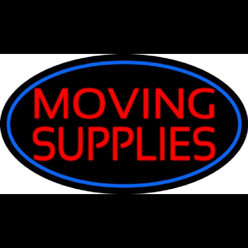 Red Moving Supplie Oval Neonreclame