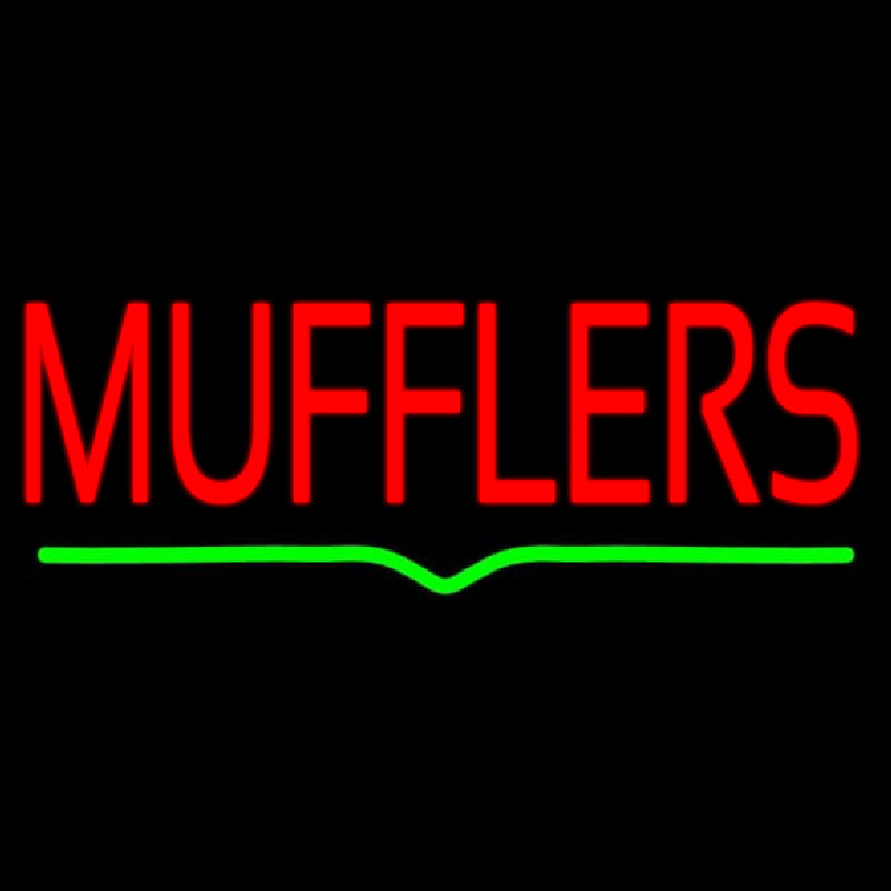 Red Mufflers Green Line Neonreclame