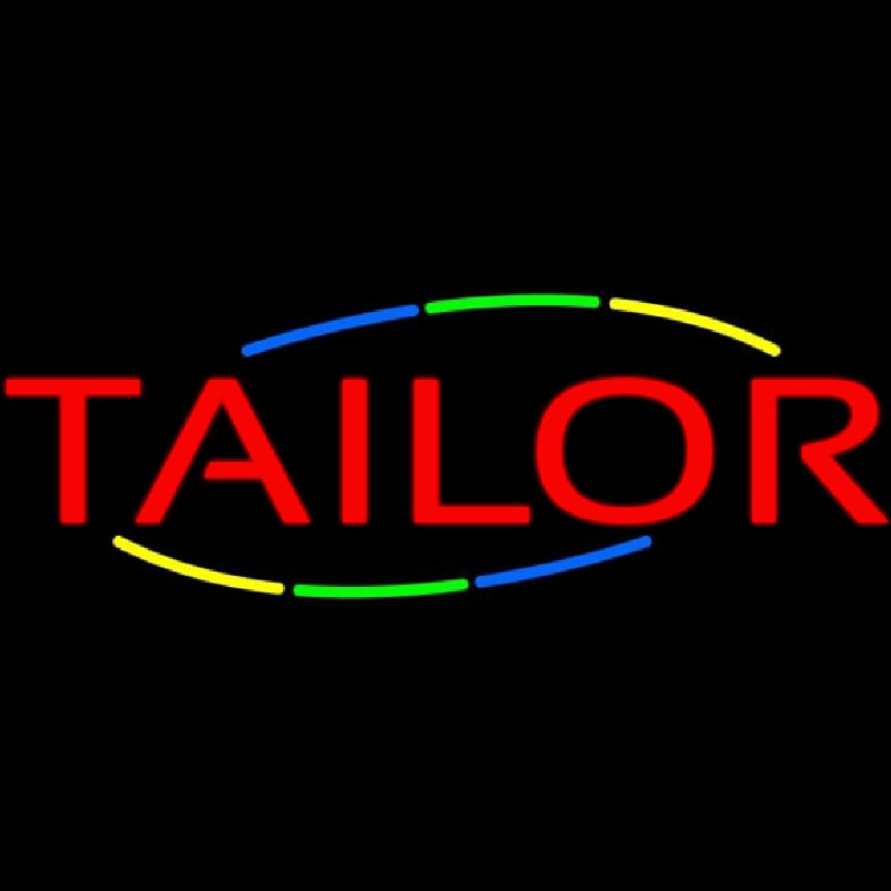 Red Multi Colored Tailor Neonreclame