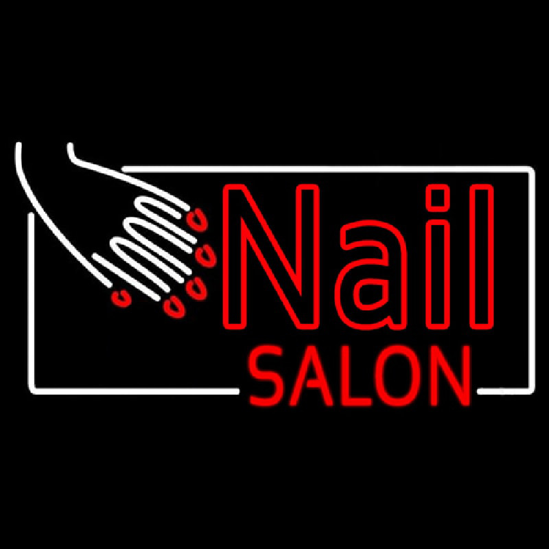 Red Nail Salon Neonreclame