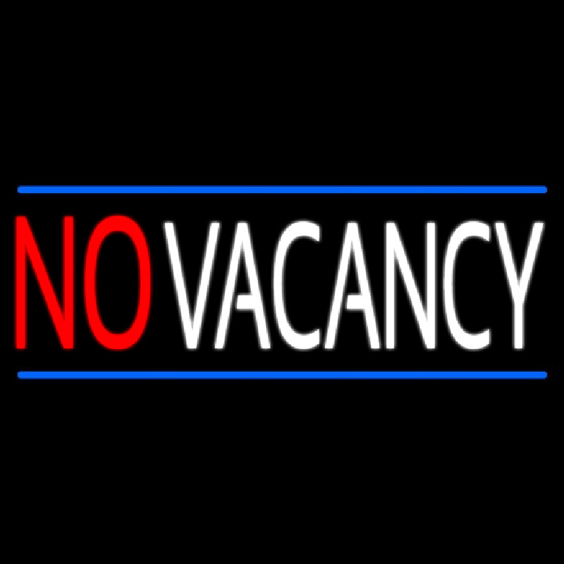 Red No Vacancy White With Blue Lines Neonreclame