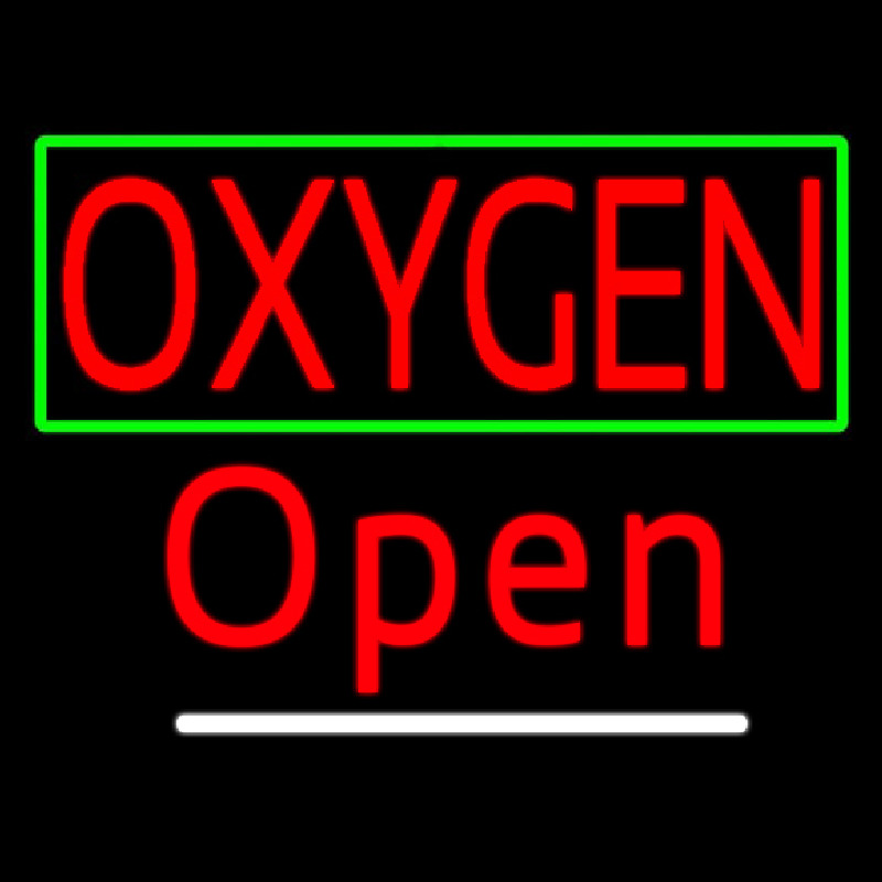 Red O ygen Open Neonreclame