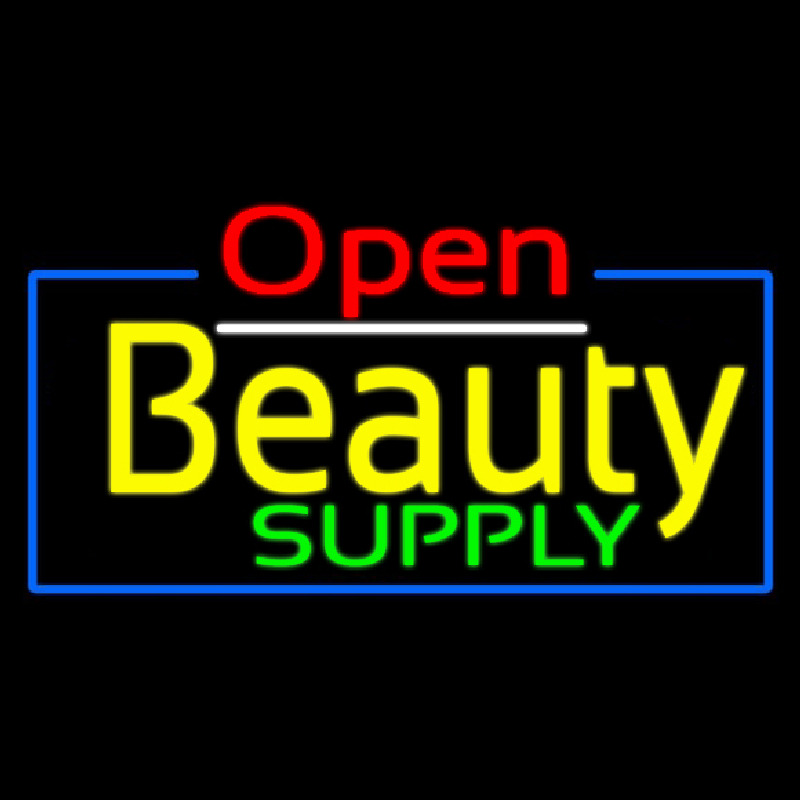 Red Open Beauty Supply Neonreclame