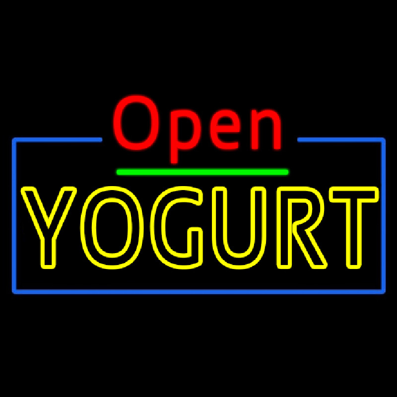 Red Open Double Stroke Yogurt Neonreclame