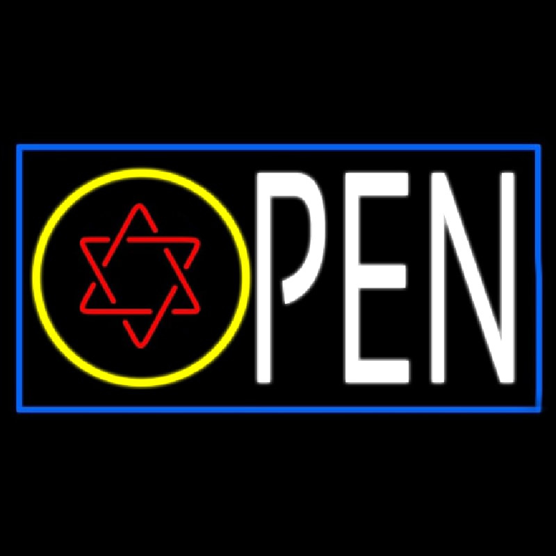 Red Open Psychic Blue Border Neonreclame