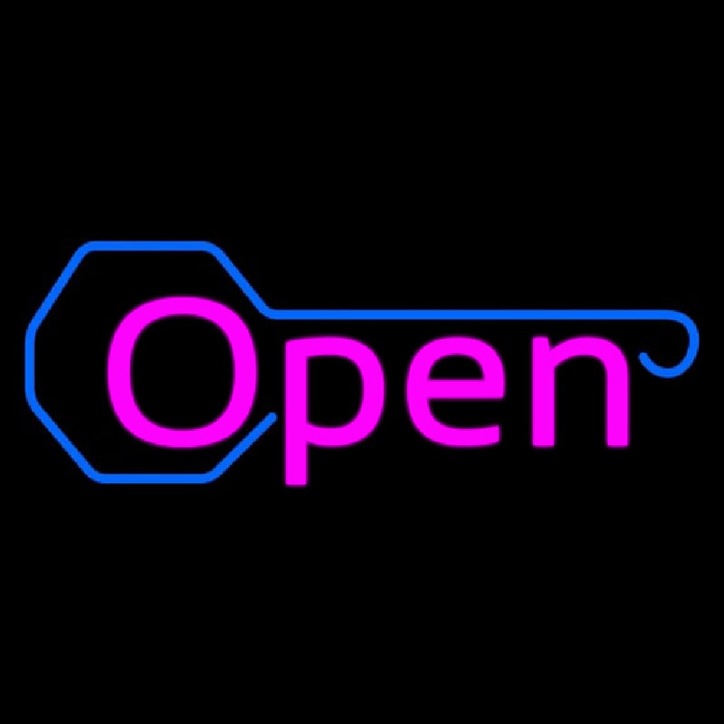 Red Open With Key Logo Neonreclame