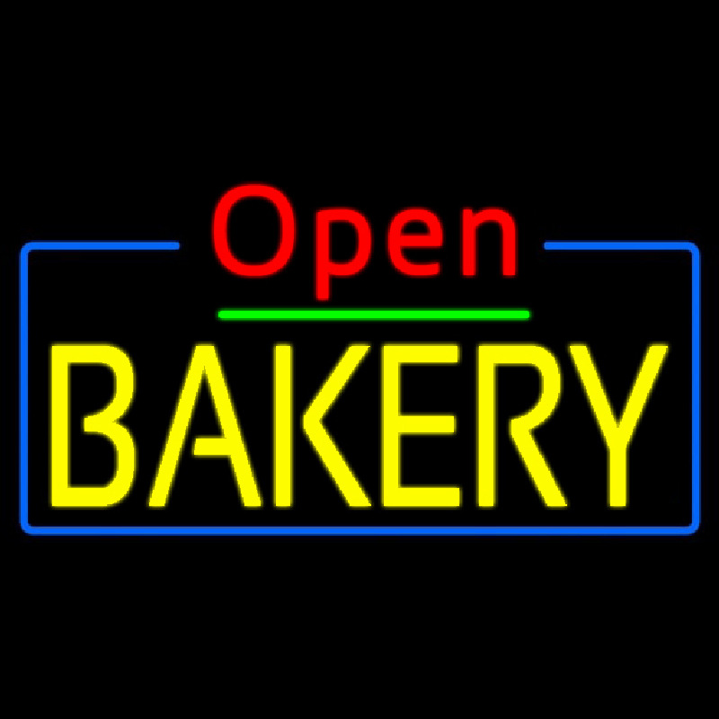 Red Open Yellow Bakery Neonreclame