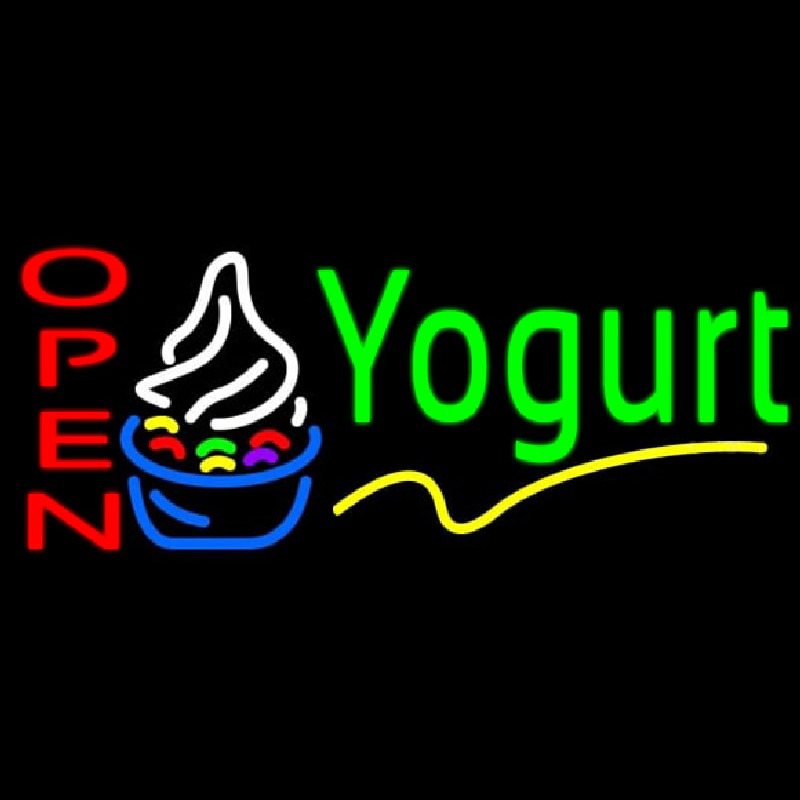 Red Open Yogurt Neonreclame