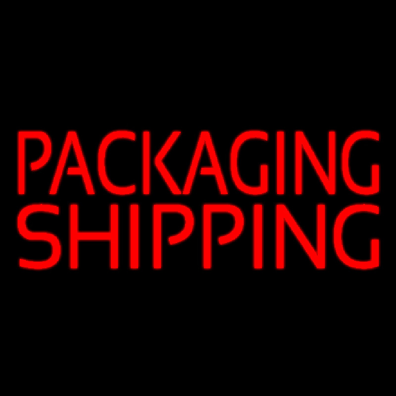 Red Packaging Shipping Block Neonreclame