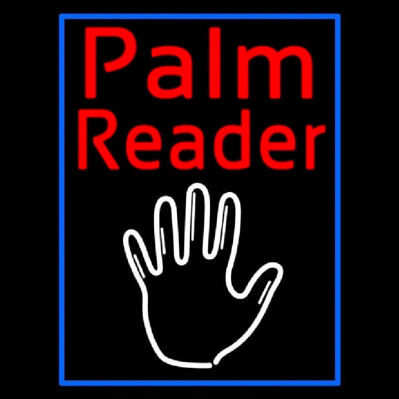 Red Palm Reader White Logo Neonreclame