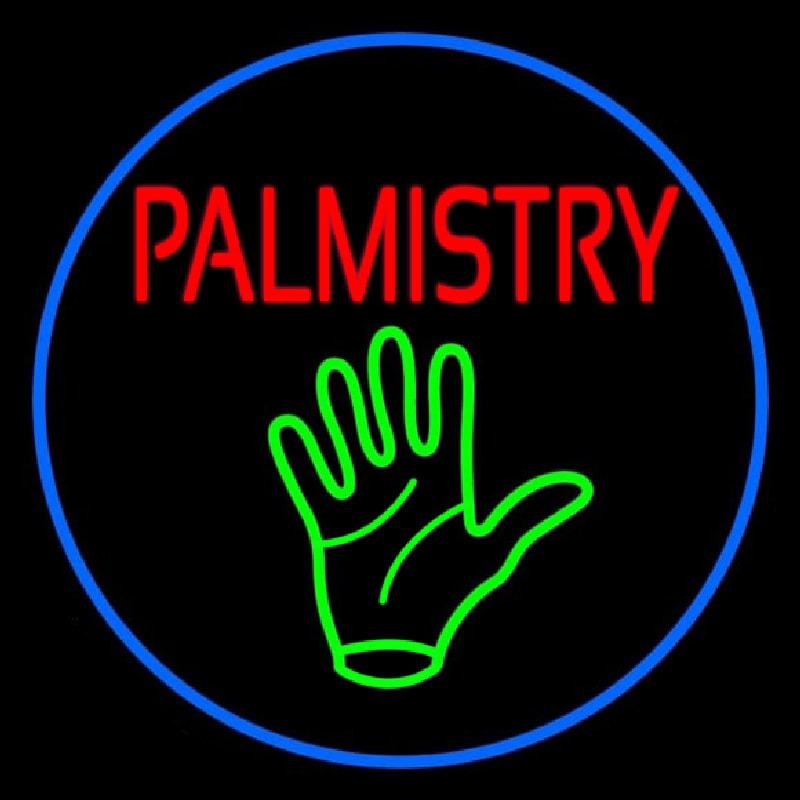 Red Palmistry Neonreclame