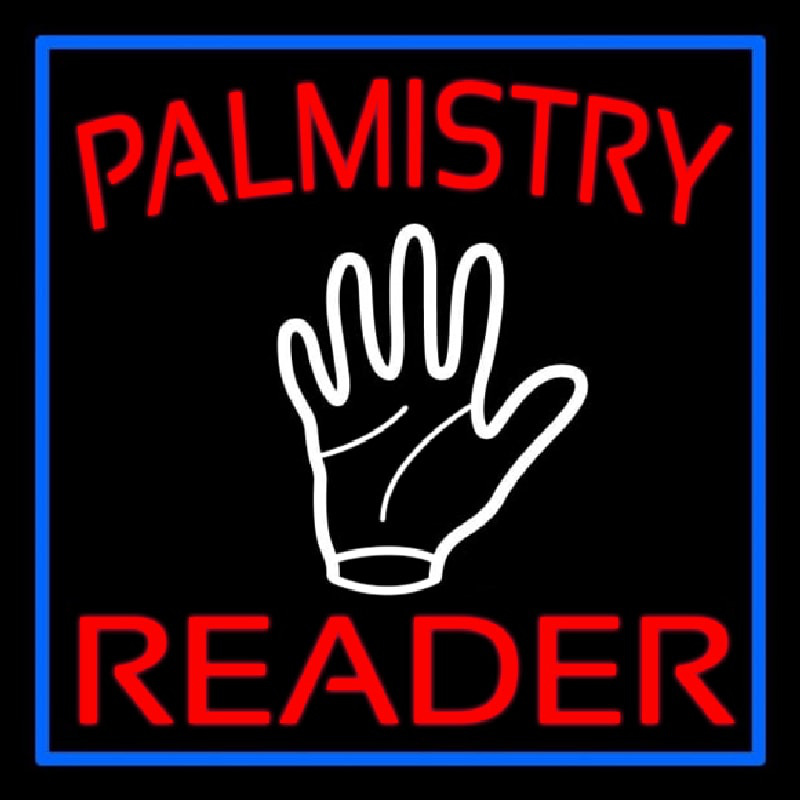 Red Palmistry Reader Neonreclame