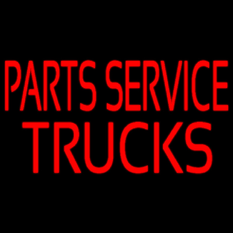 Red Parts Service Trucks Neonreclame
