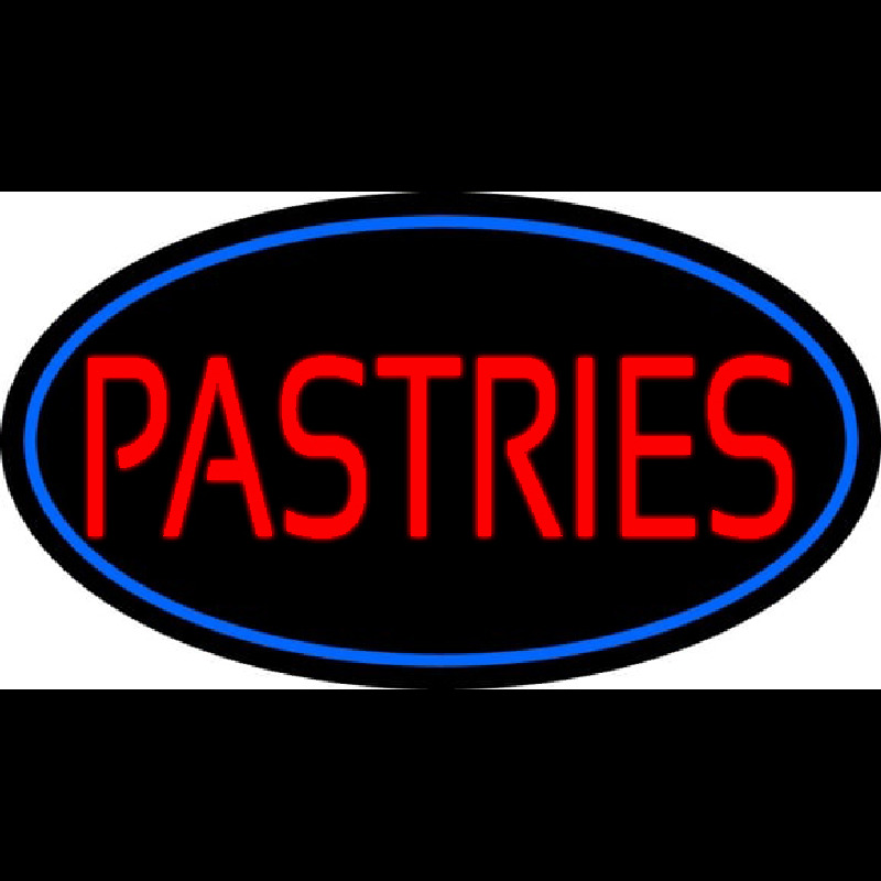 Red Pastries Blue Border Neonreclame