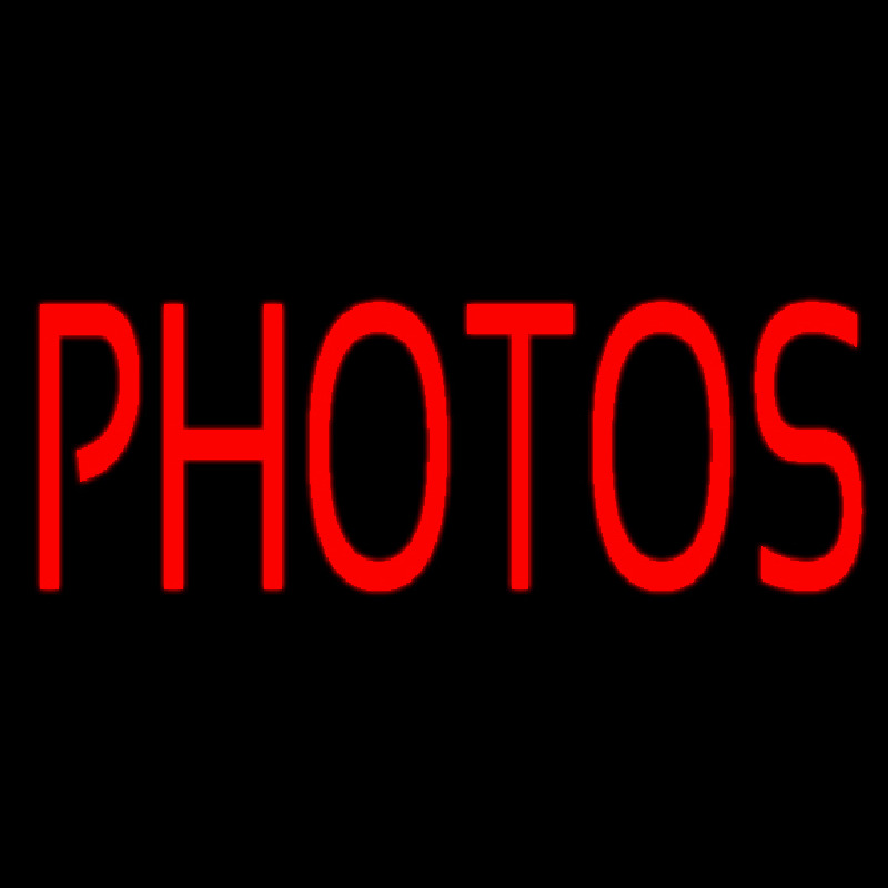 Red Photos Block Neonreclame