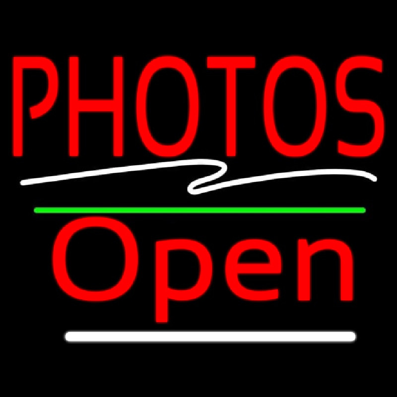 Red Photos Block With Open 3 Neonreclame