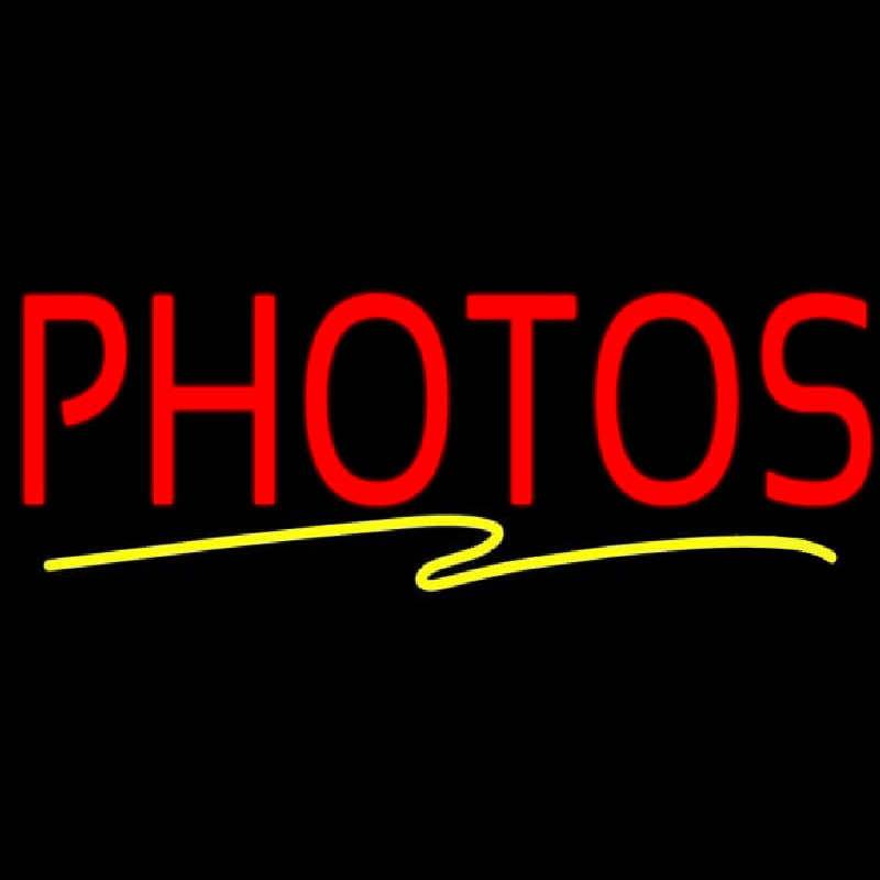 Red Photos Block With Yellow Swish Border Neonreclame