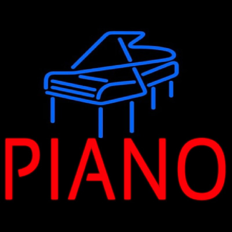 Red Piano Blue Logo 1 Neonreclame