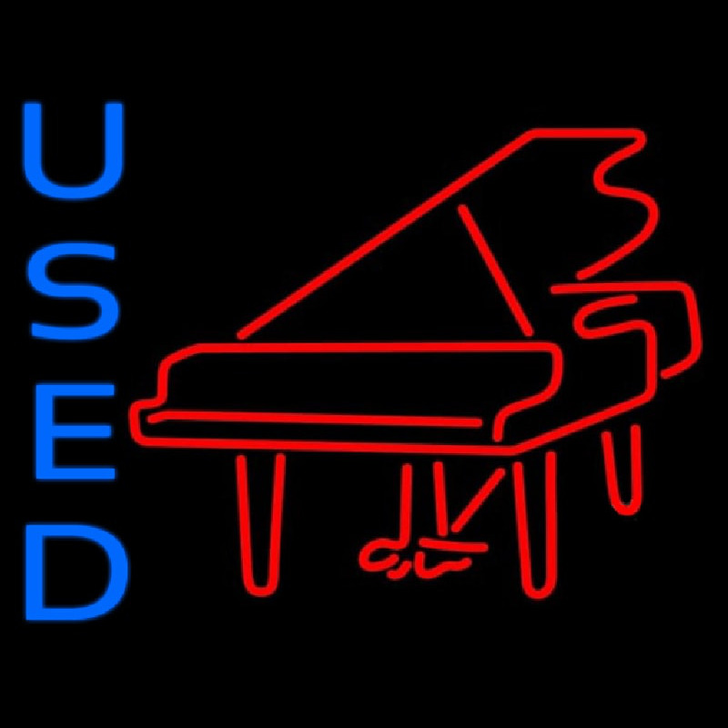 Red Piano Logo Blue Used 1 Neonreclame