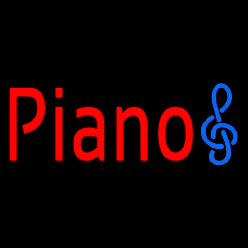 Red Piano Music Note Neonreclame