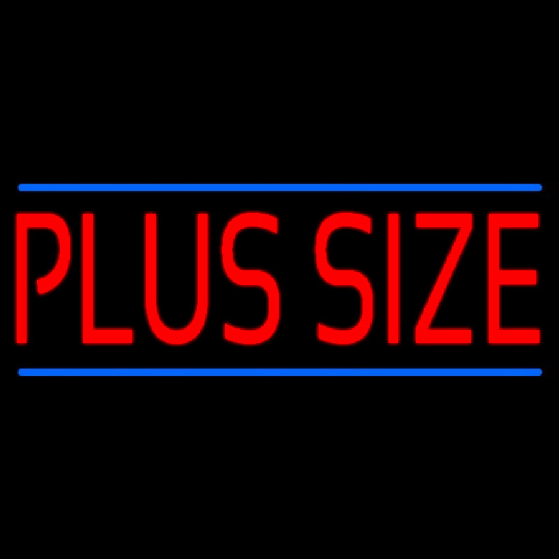 Red Plus Size Blue Lines Neonreclame