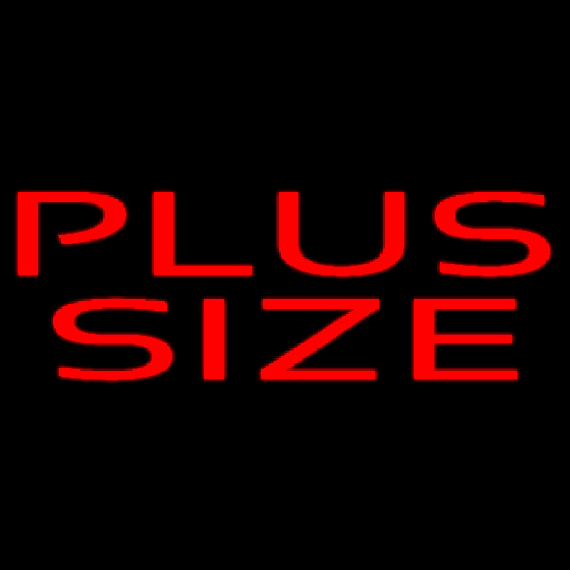 Red Plus Size Neonreclame