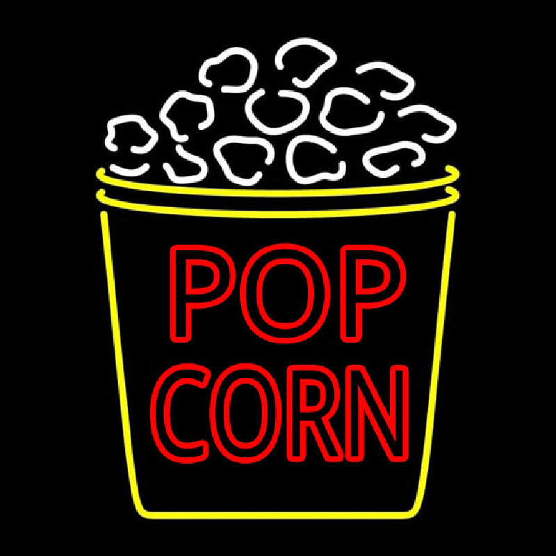 Red Pop Corn Logo Neonreclame