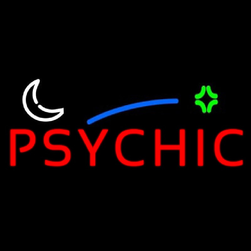 Red Psychic Block Logo Neonreclame