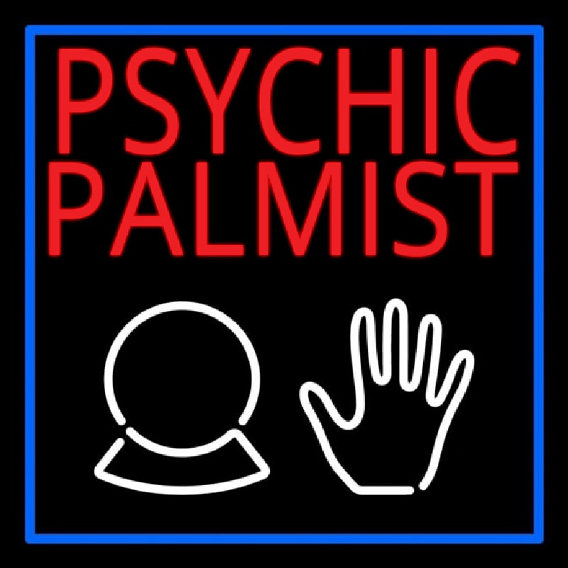 Red Psychic Palmist Neonreclame