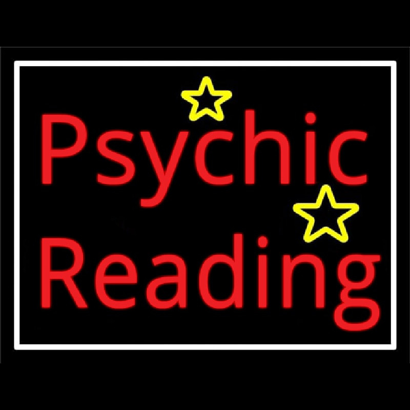 Red Psychic Reading With Stars Neonreclame
