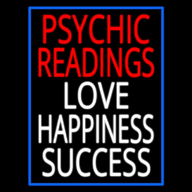 Red Psychic Readings White Love Happiness Success Neonreclame