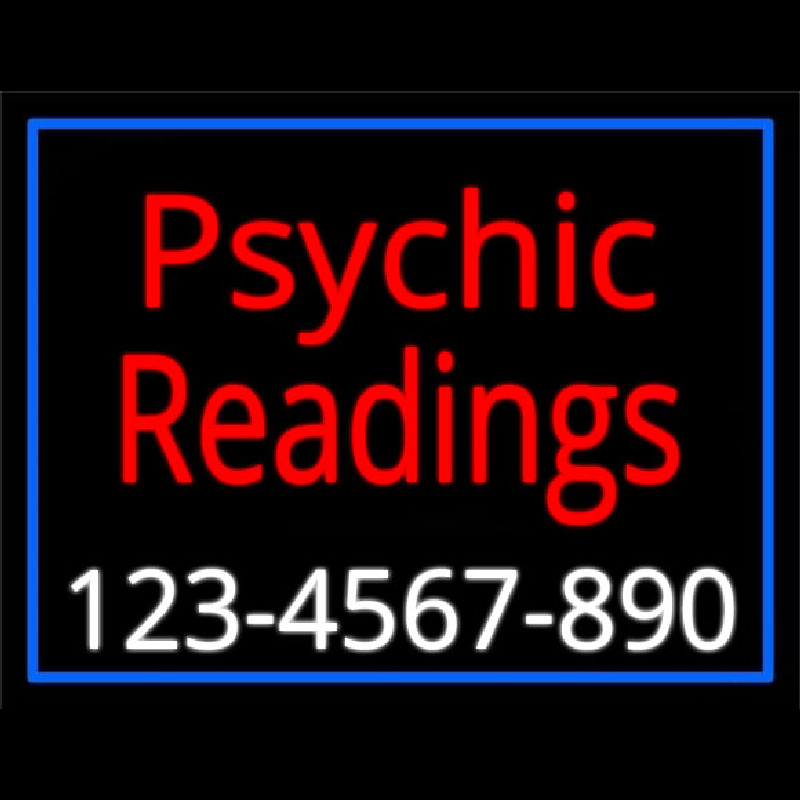 Red Psychic Readings With White Phone Number Neonreclame