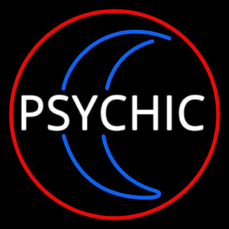 Red Psychic White Logo Neonreclame