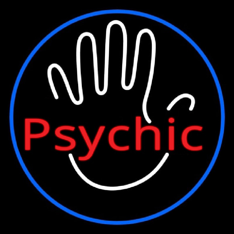 Red Psychic With Border Neonreclame