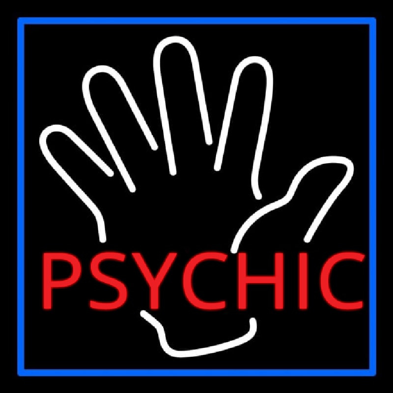 Red Psychic With Palm Neonreclame