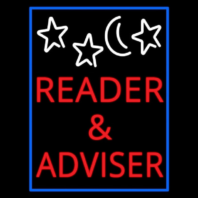 Red Reader And Advisor Neonreclame