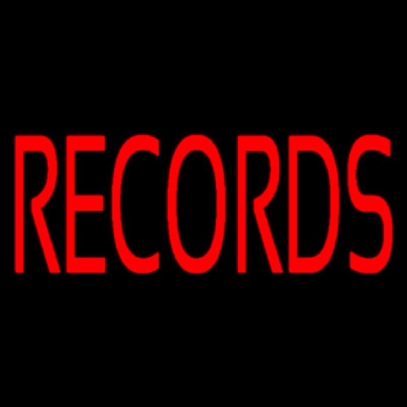 Red Records Block Neonreclame