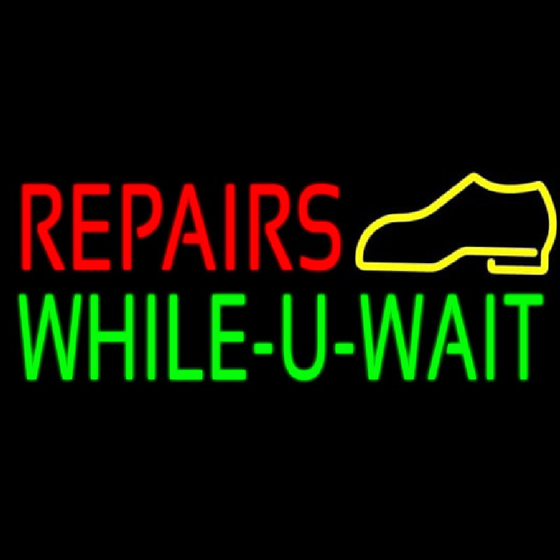 Red Repairs Green While You Wait Neonreclame