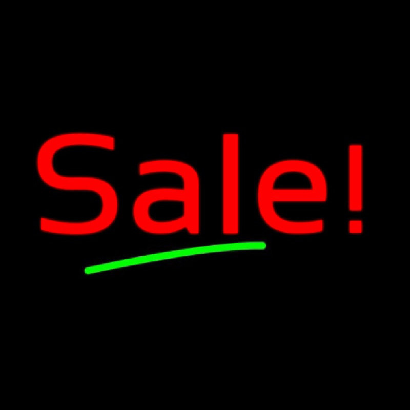 Red Sale With Green Line Neonreclame