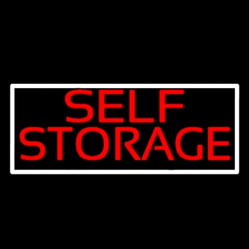 Red Self Storage White Border 1 Neonreclame