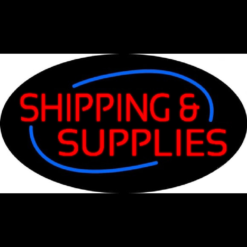 Red Shipping Supplies Deco Style Neonreclame