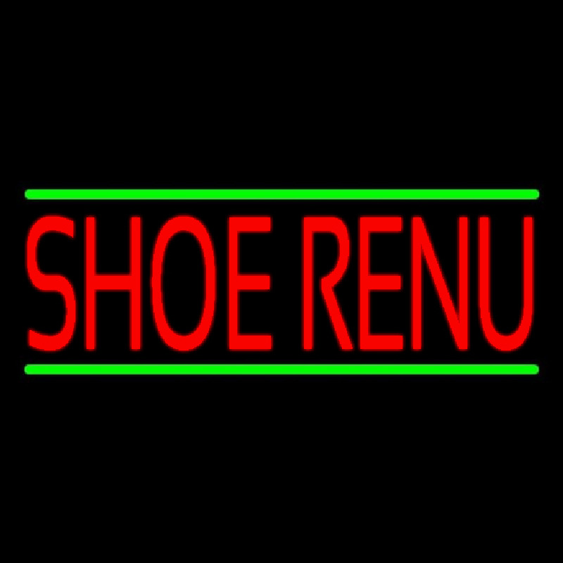 Red Shoe Renu Green Line Neonreclame