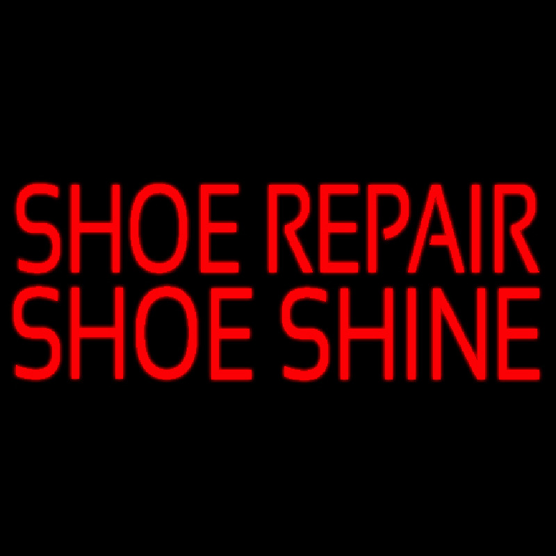 Red Shoe Repair Shoe Shine Neonreclame