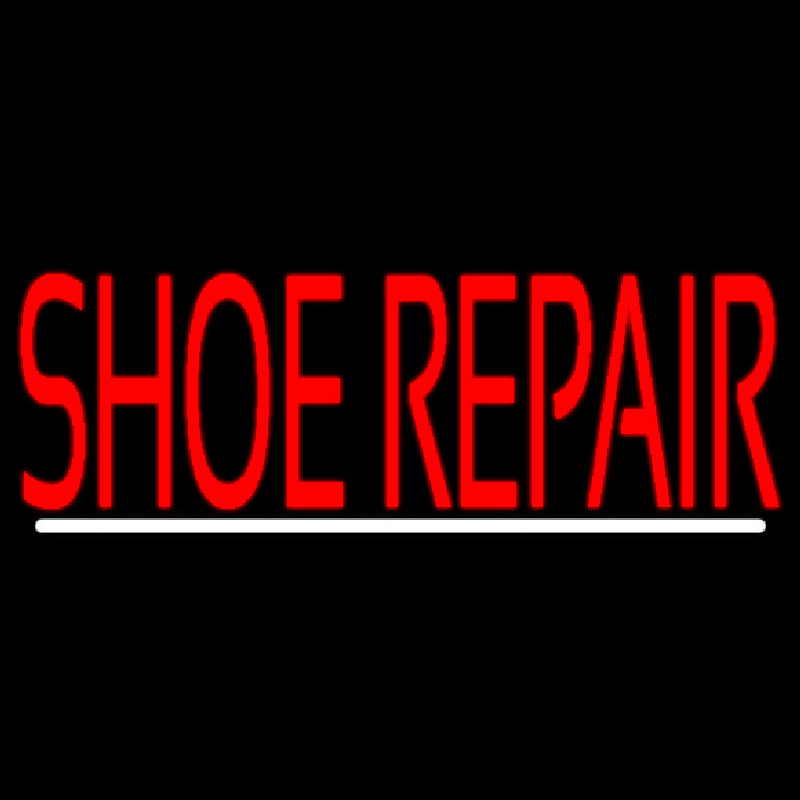 Red Shoe Repair With Line Neonreclame